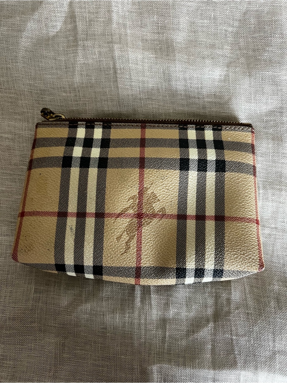 Vintage Burberry Nova checked small cosmetic bag
